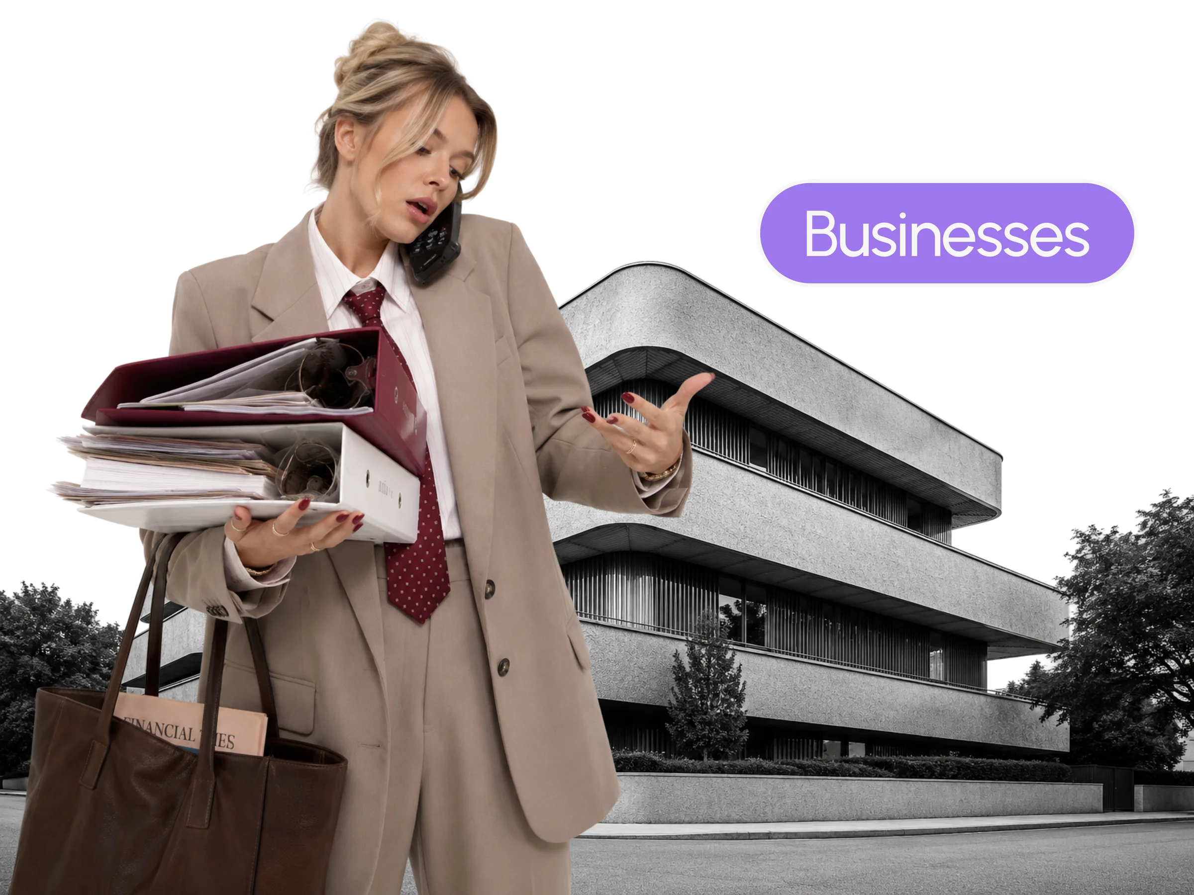 A business owner handling everything at once