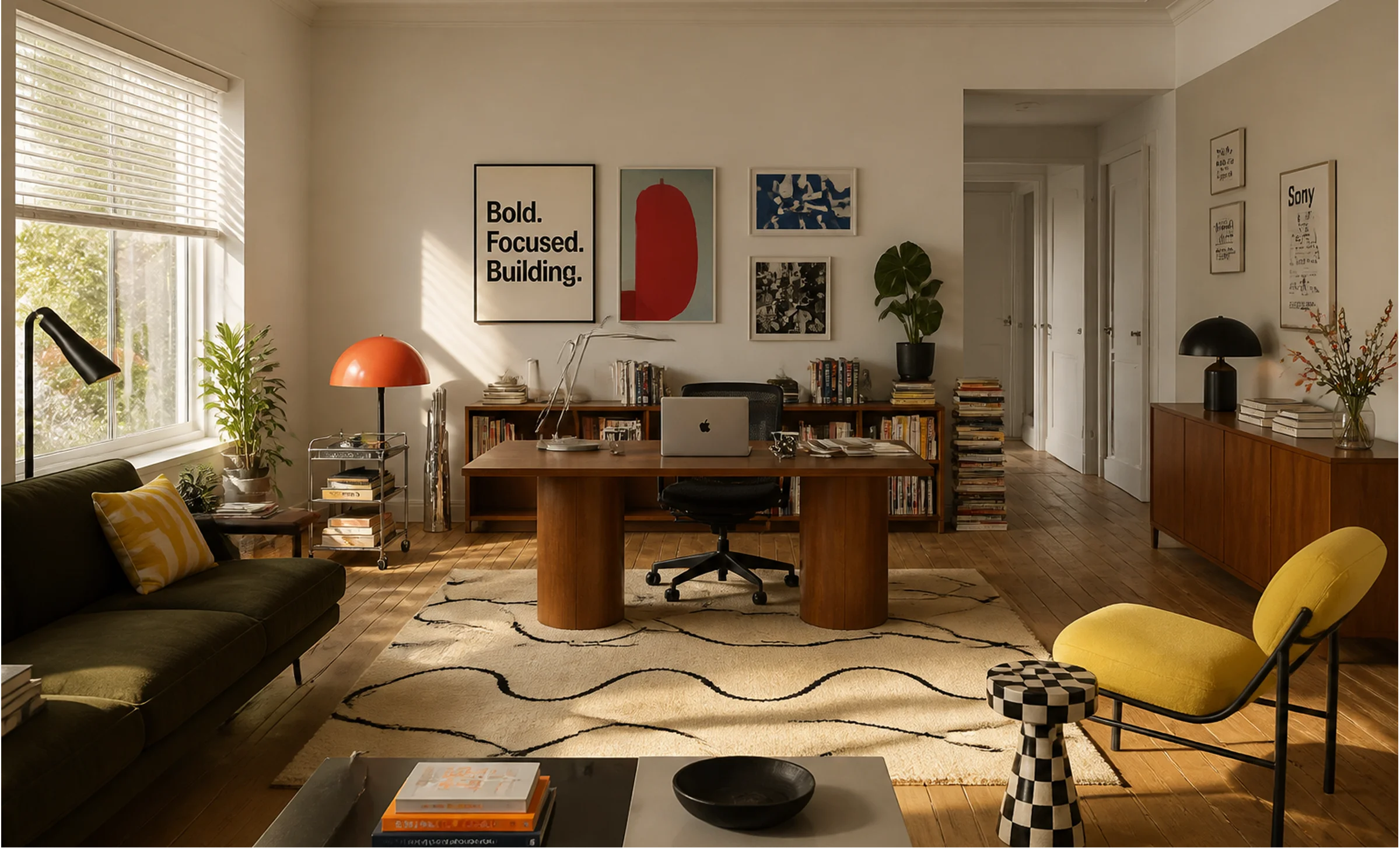A founder's focused home office